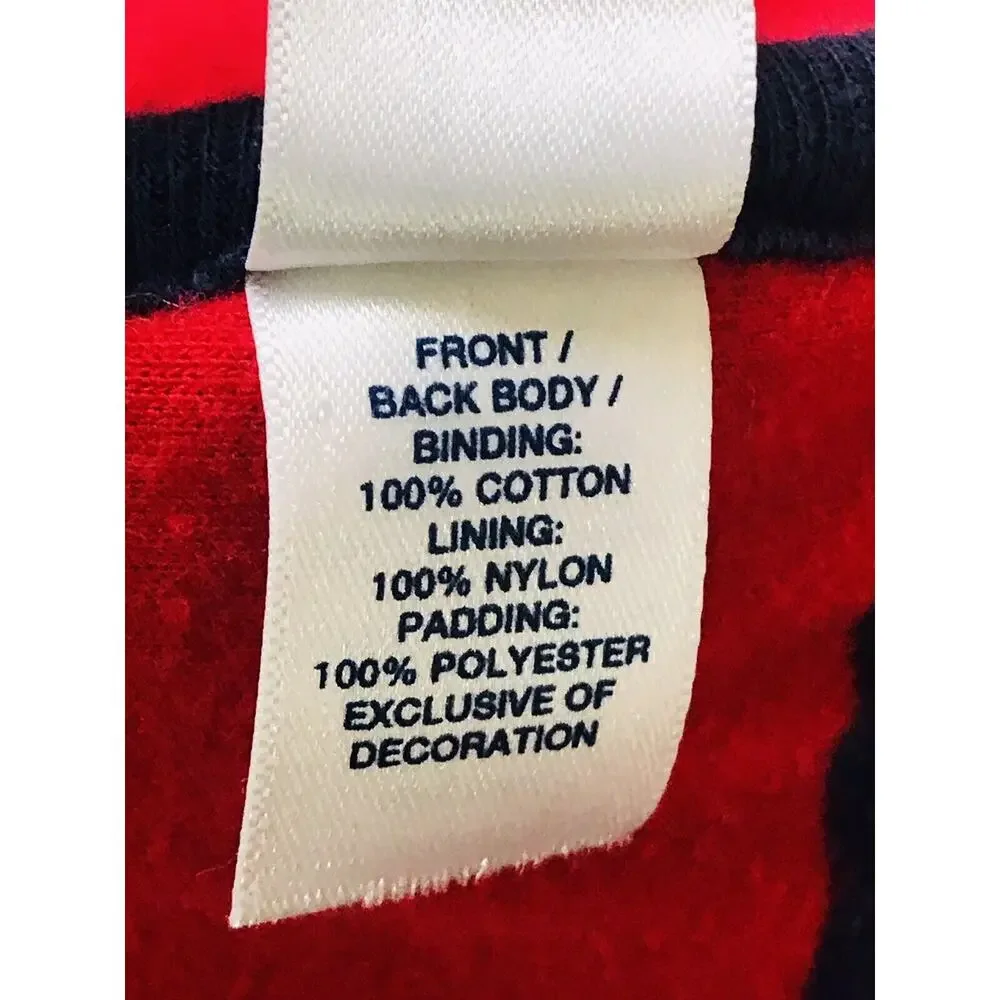 RARE Baby Gap Sports Square Baby Blanket Floor Pad Mat Red Blue Football Lovey
